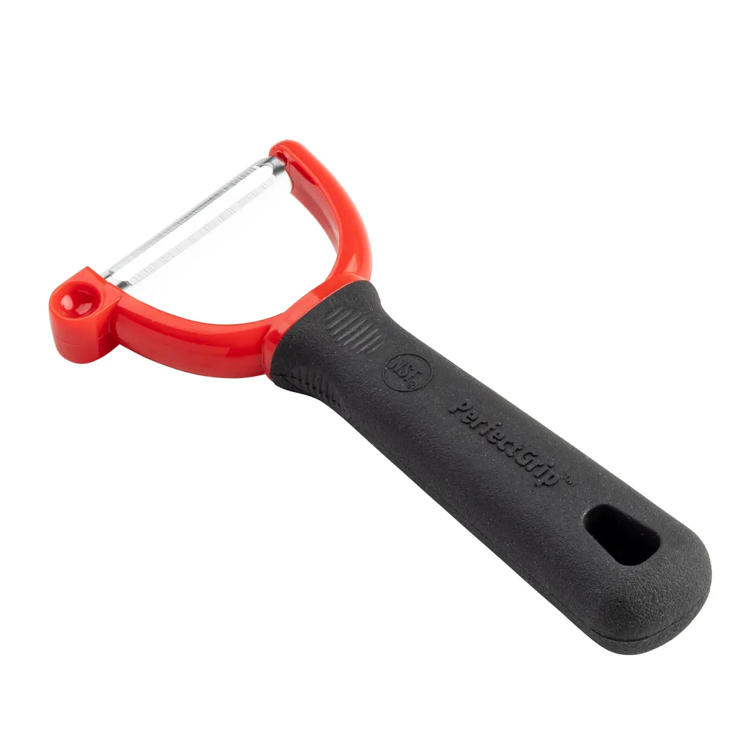 TableCraft 10996 Y Peeler, 5" Straight Edge, Perfect Grip, Stainless Steel Blade - 1/Case