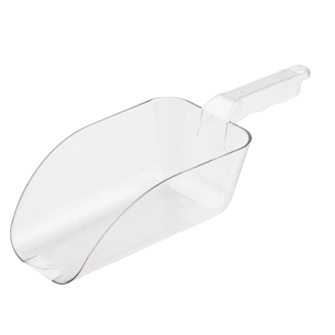 TableCraft Products 11404 Ice Scoop, 32 oz Polycarbonate Flat‑Bottom, Dishwasher Safe Plastic Tool