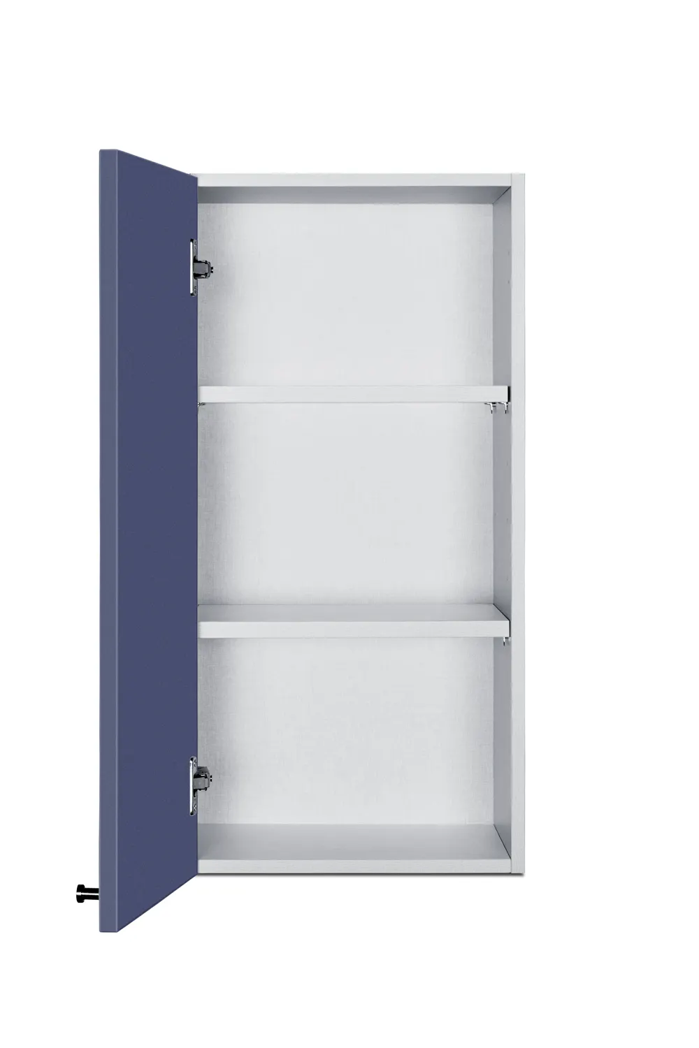 Summit CABMN1530L 15"W x 30"H Wall-Mounted Cabinet, Midnight Navy, Left Hand Hinged Door, Soft-Close