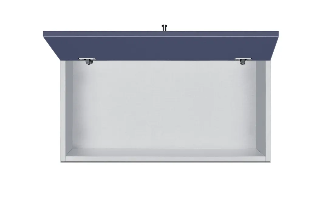 Summit CABMN2018 20 Inch Wall-Mounted Cabinet, Midnight Navy Finish, Hinged Door, 18 Inch Height, Concealed European Hinging
