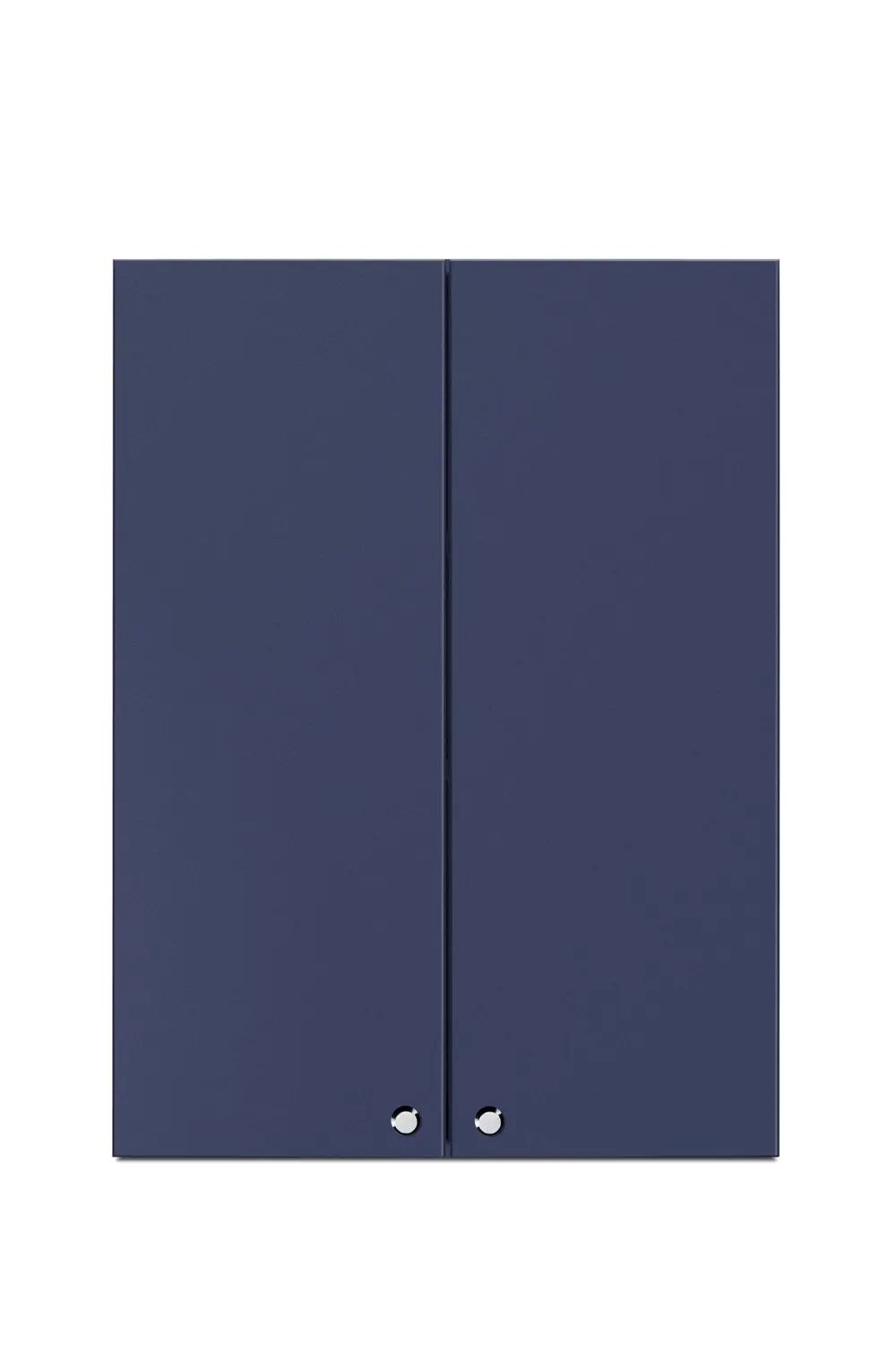 Summit CABMN2430 24 Inch Wall-Mounted Cabinet, Midnight Navy Finish, French Doors, 6-Way Adjustable Hinge, Soft-Close