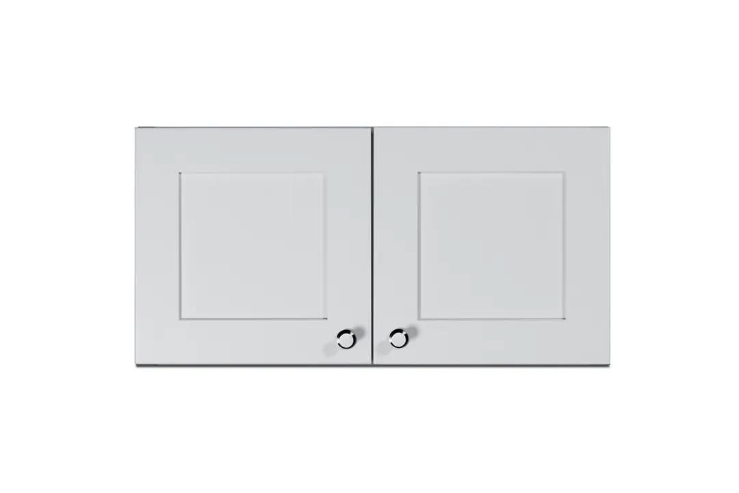 Summit CABWH2412 24" Wall-Mounted Cabinet, Clean White Finish, French Doors, Soft-Close, 6-Way Adjustable Hinge