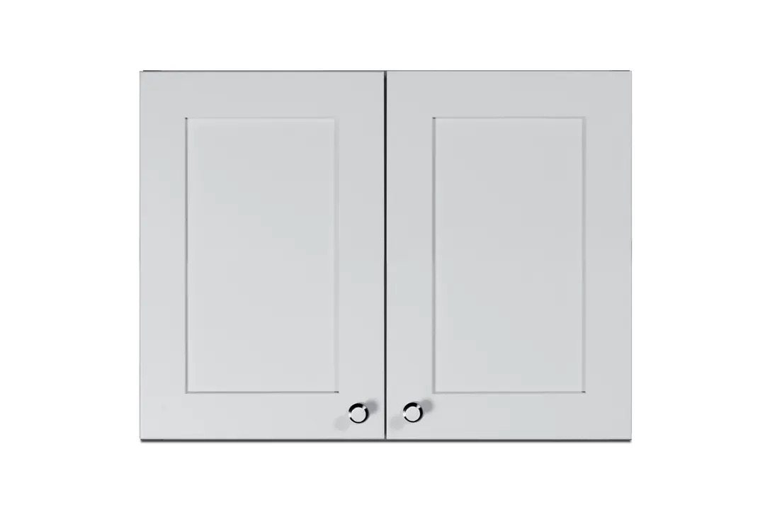 Summit CABWH2418 24" W Wall-Mounted Cabinet, Clean White Finish, Hinged French Doors, Soft-Close
