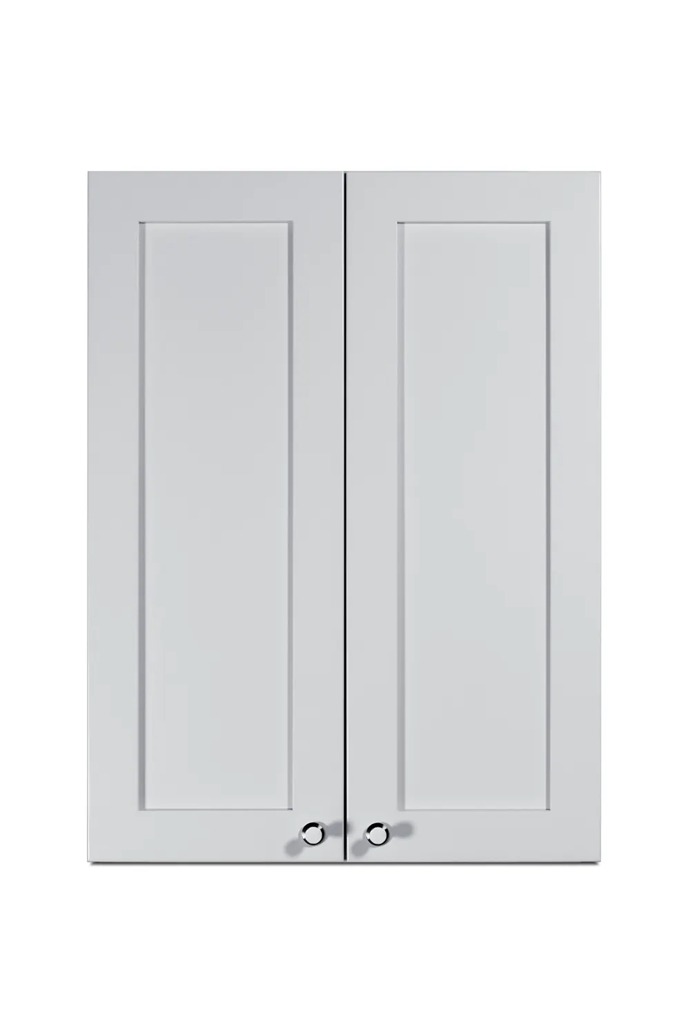 Summit CABWH2430 24 Inch Wall-Mounted Cabinet, Clean White Finish, French Doors, Soft-Close, 6-Way Adjustable Hinged