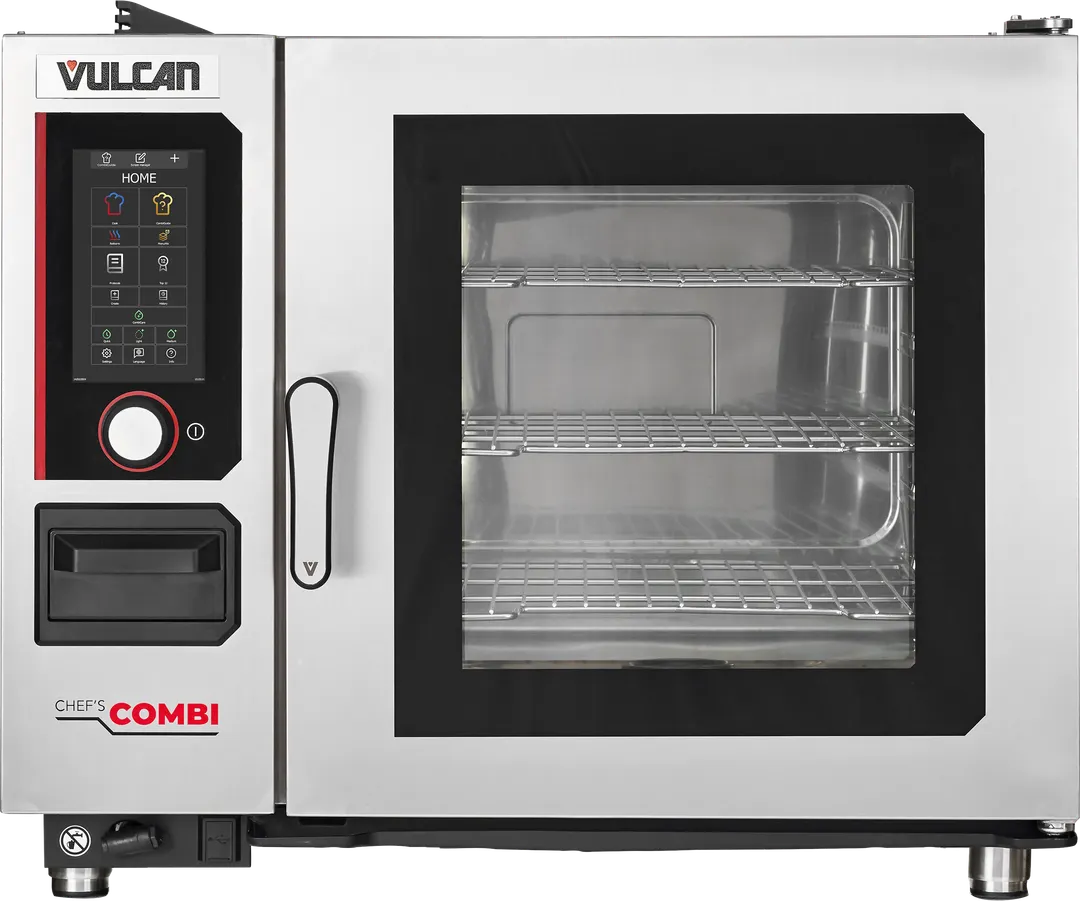 Vulcan CHEF-62E-GRT-L Full Size 6 Pan Electric Combi Oven w/ Digital Controls, Automatic Grease Removal, 208V