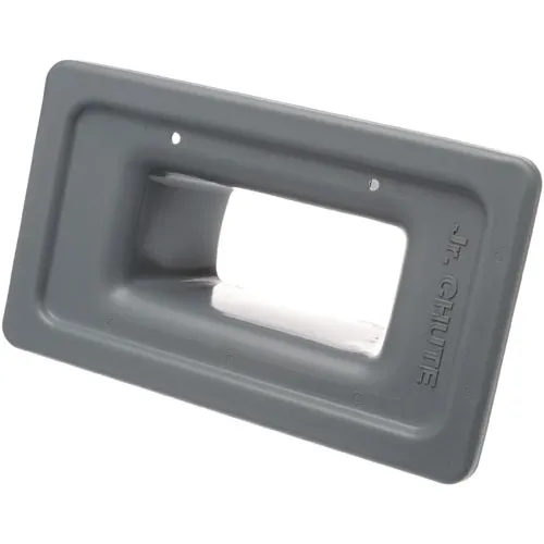 AllPoints 136137 Retriever Lid, 11" x 5" Top Opening, 6" Chute, Grey Plastic, Fits 23‑Gal Carts
