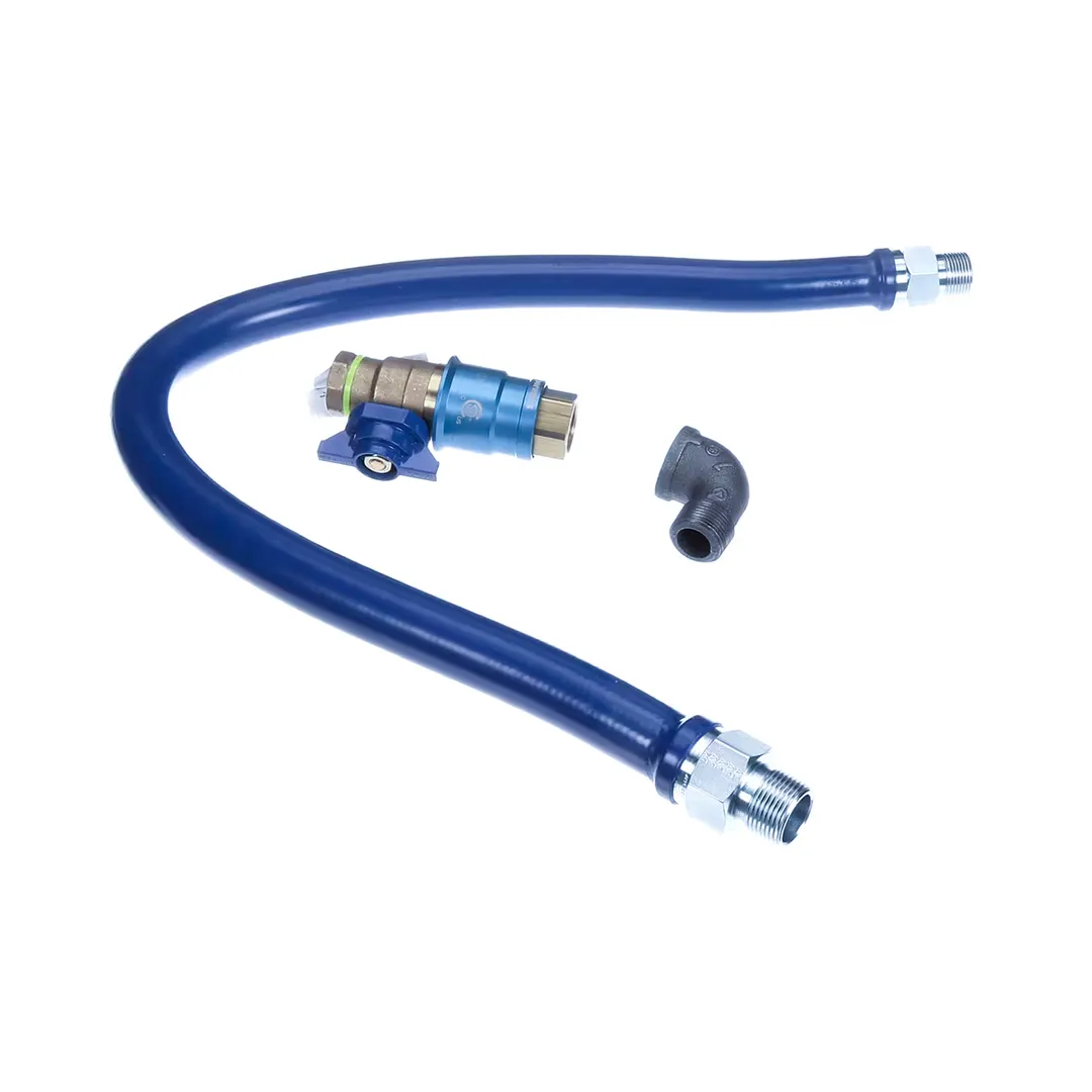 Dormont 16100BPCF48 Safety Quik 48" Moveable Gas Connector Kit w/ Elbow, 1" Diameter