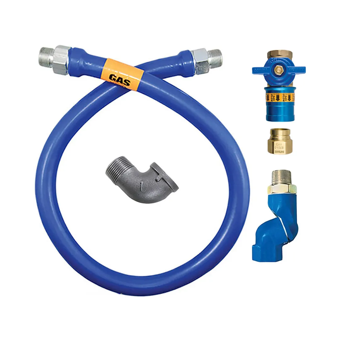 Dormont 16100BPCFS72 Safety Quik 72" Gas Connector Kit w/ Swivel MAX and Elbow, 1" Dia.