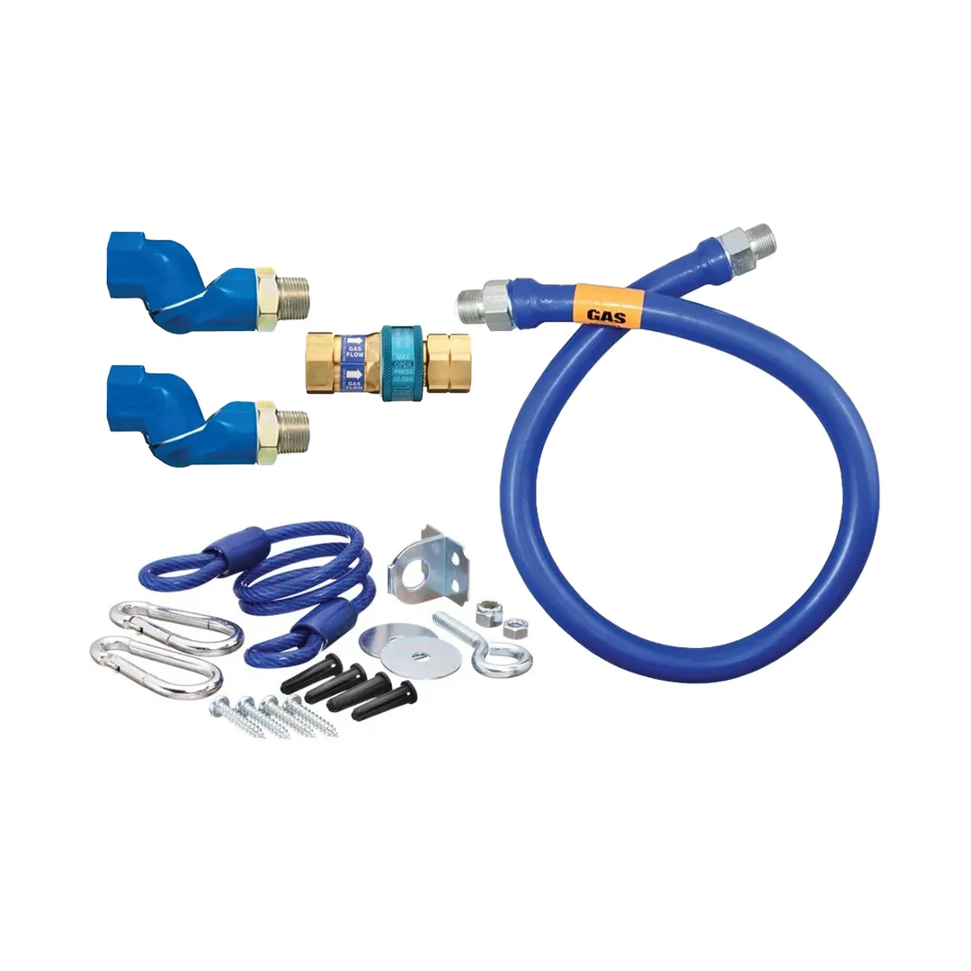 Dormont 16100BPQ2SR48BX SnapFast 48" Gas Connector Kit w/ Two Swivels, Restraining Cable, 1" Dia., in Box