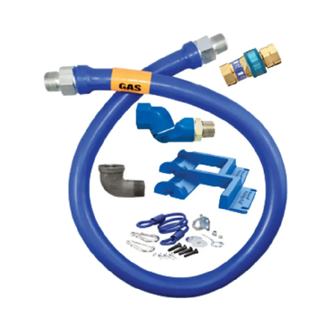 Dormont 16100BPQSR36BXPS SnapFast 36" Gas Connector Kit w/ One Swivel and Safety Set, 1" Diameter