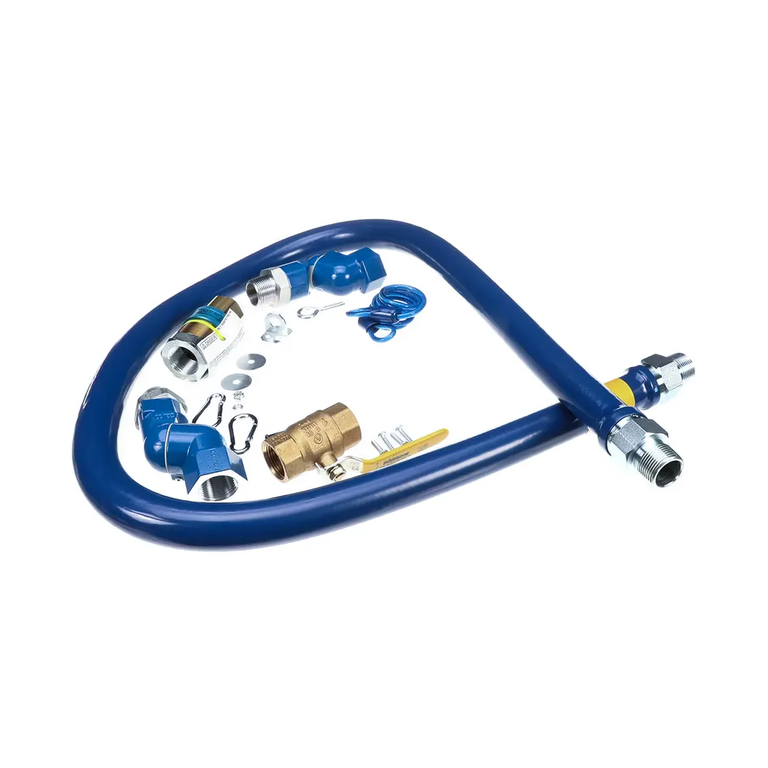 Dormont 16100KIT2S72 Deluxe SnapFast 72" Gas Connector Kit w/ Two Swivels, Restraining Cable, 1" Dia.