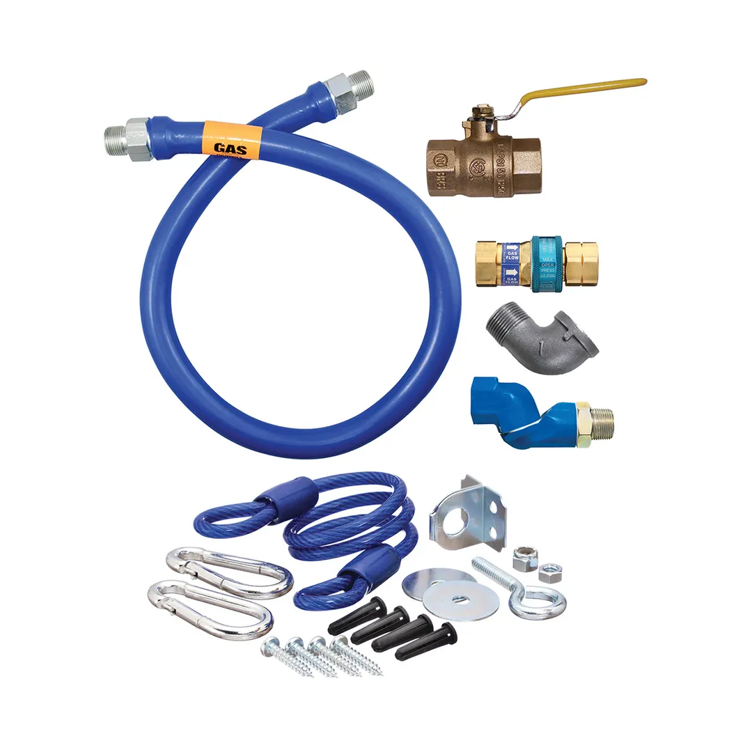 Dormont 16100KITS24 Deluxe SnapFast 24" Moveable Gas Connector Kit w/ Swivel MAX, Elbow,1" Dia.