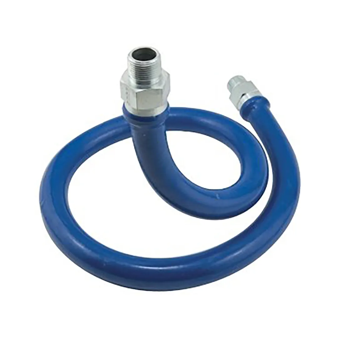 Dormont 16125BP48 Blue Hose 48" Stainless Steel Moveable Foodservice Gas Connector, 1-1/4" Dia.