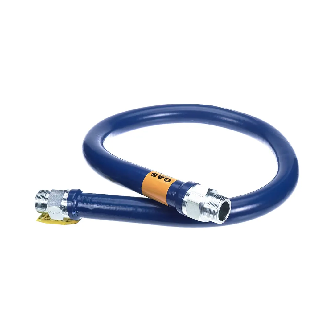 Dormont 16125BP60 Blue Hose 60" Stainless Steel Moveable Foodservice Gas Connector, 1-1/4" Dia.