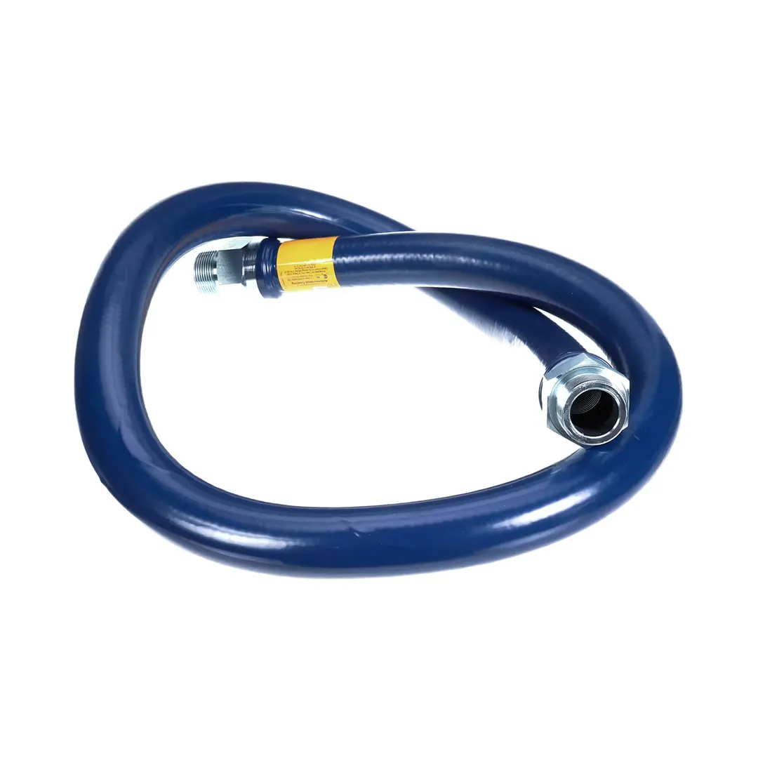 Dormont 16125BP72 Blue Hose 72" Stainless Steel Moveable Foodservice Gas Connector, 1-1/4" Dia.
