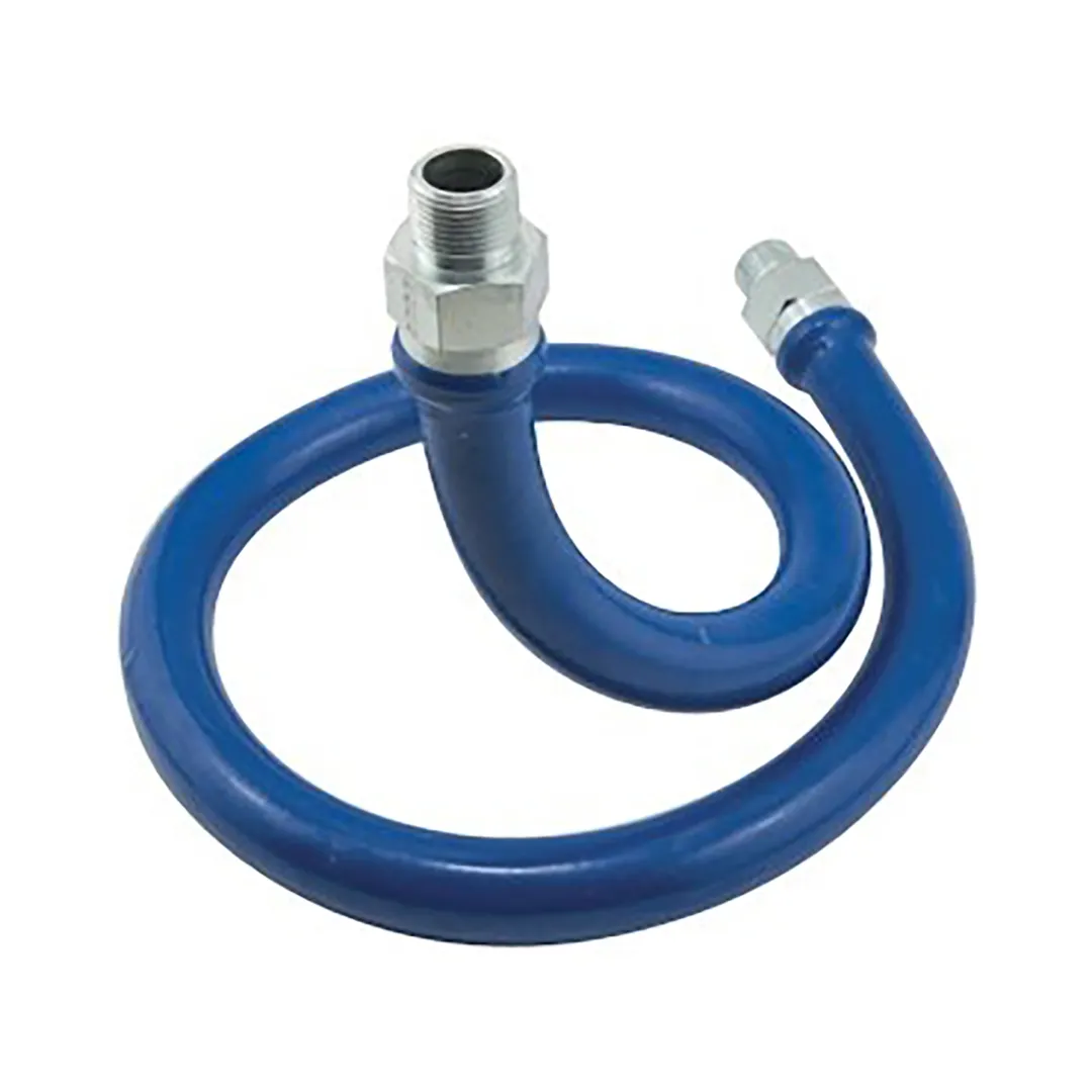 Dormont 16125BP72 Blue Hose 72" Stainless Steel Moveable Foodservice Gas Connector, 1-1/4" Dia.