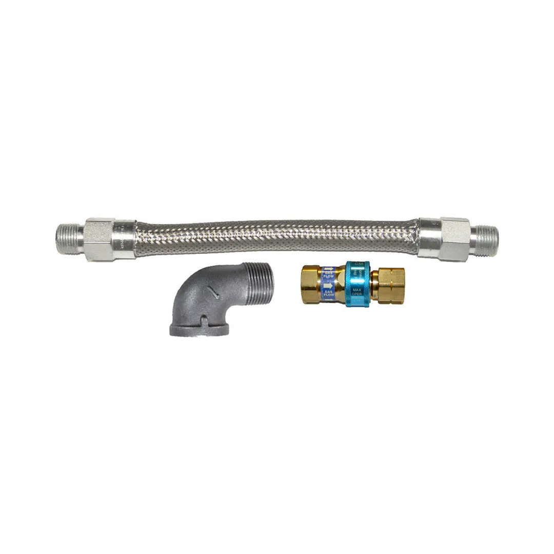 Dormont 16125BQ48 48" Stainless Steel Moveable Foodservice Gas Connector w/ SnapFast, 1-1/4" Dia.