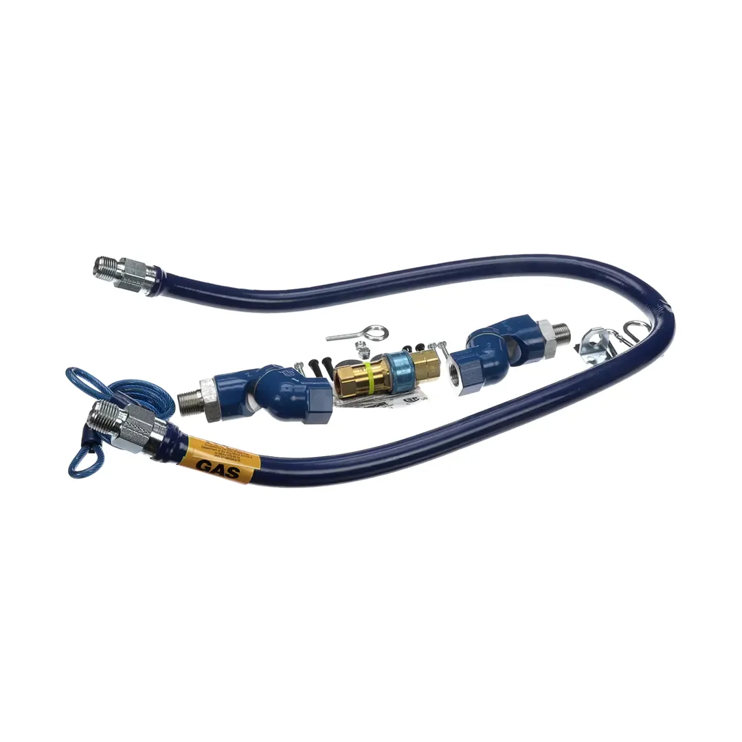 Dormont 1650BPQ2SR48 SnapFast 48" Gas Connector Kit, Two Swivels, Restraining Cable, 1/2" Dia.