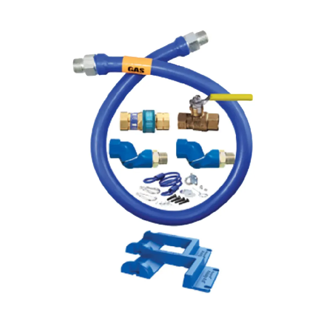Dormont 1650KIT2S36PS Deluxe SnapFast 36" Gas Connector Kit, Two Swivels, Safety Set, 1/2" Dia