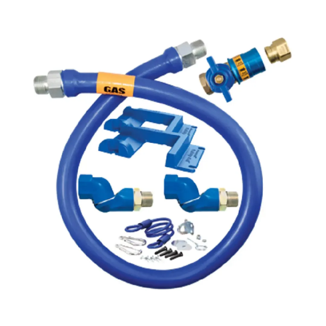 Dormont 1650KITCF2S48PS Deluxe Safety Quik 48" Gas Connector Kit, Two Swivels, Safety Set