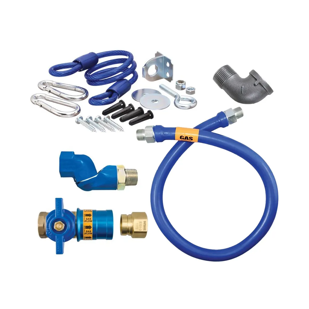 Dormont 1650KITCFS36 Deluxe Safety Quik 36" Gas Connector Kit, Swivel MAX, Elbow and Restraining Cable