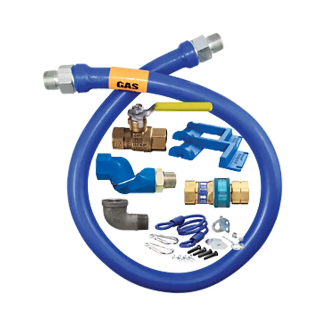 Dormont 1650KITS60PS Deluxe SnapFast 60" Gas Connector Kit, Swivel MAX, Elbow, Safety Set