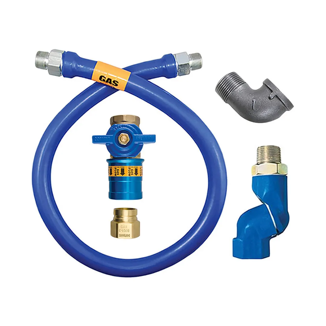 Dormont 1675BPCFS72 Safety Quik 72" Gas Connector Kit w/ Swivel MAX, Elbow, 3/4" Diameter