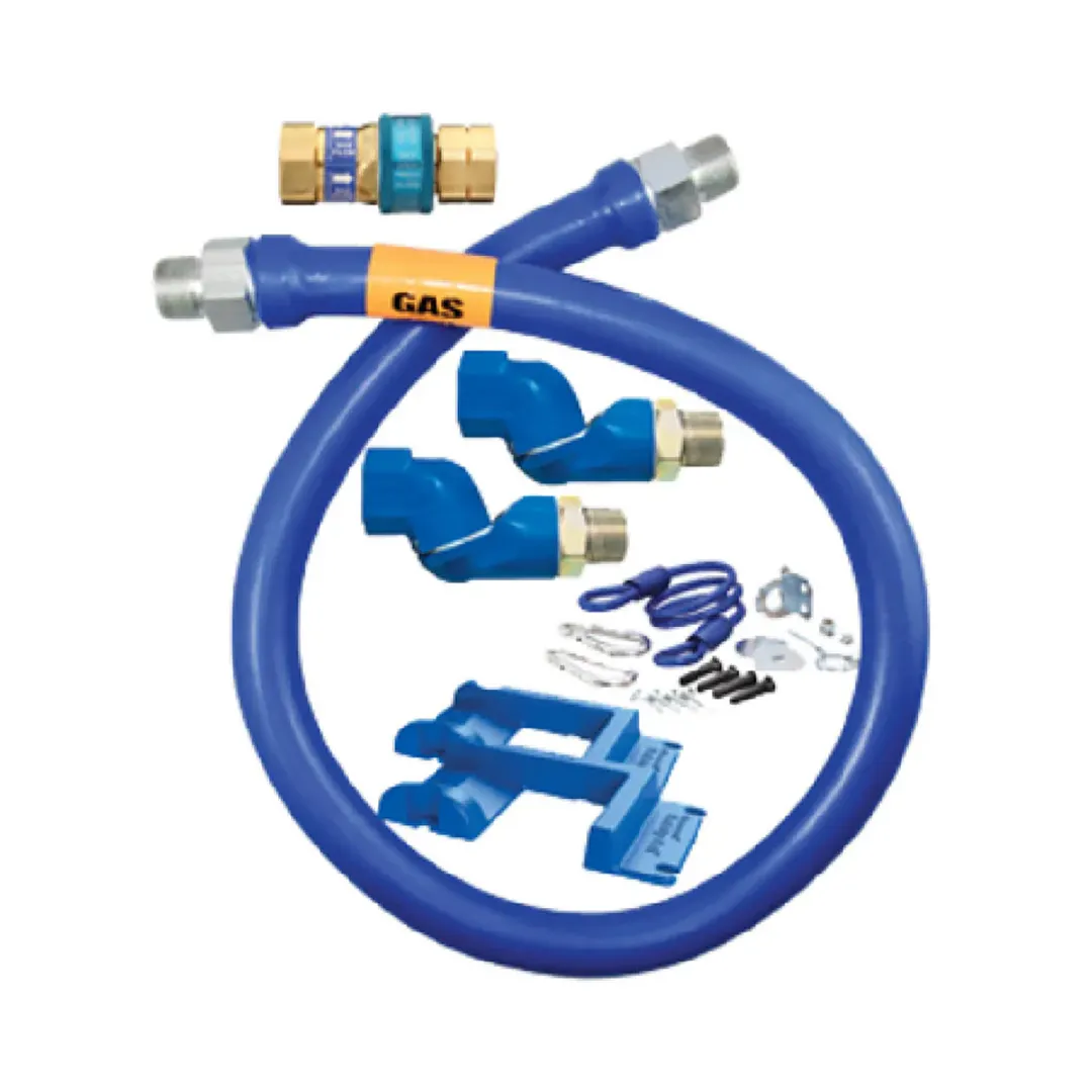 Dormont 1675BPQ2SR36BXPS SnapFast 36" Gas Connector Kit w/ Double Swivel MAX, Snap'N Go, Safety Set