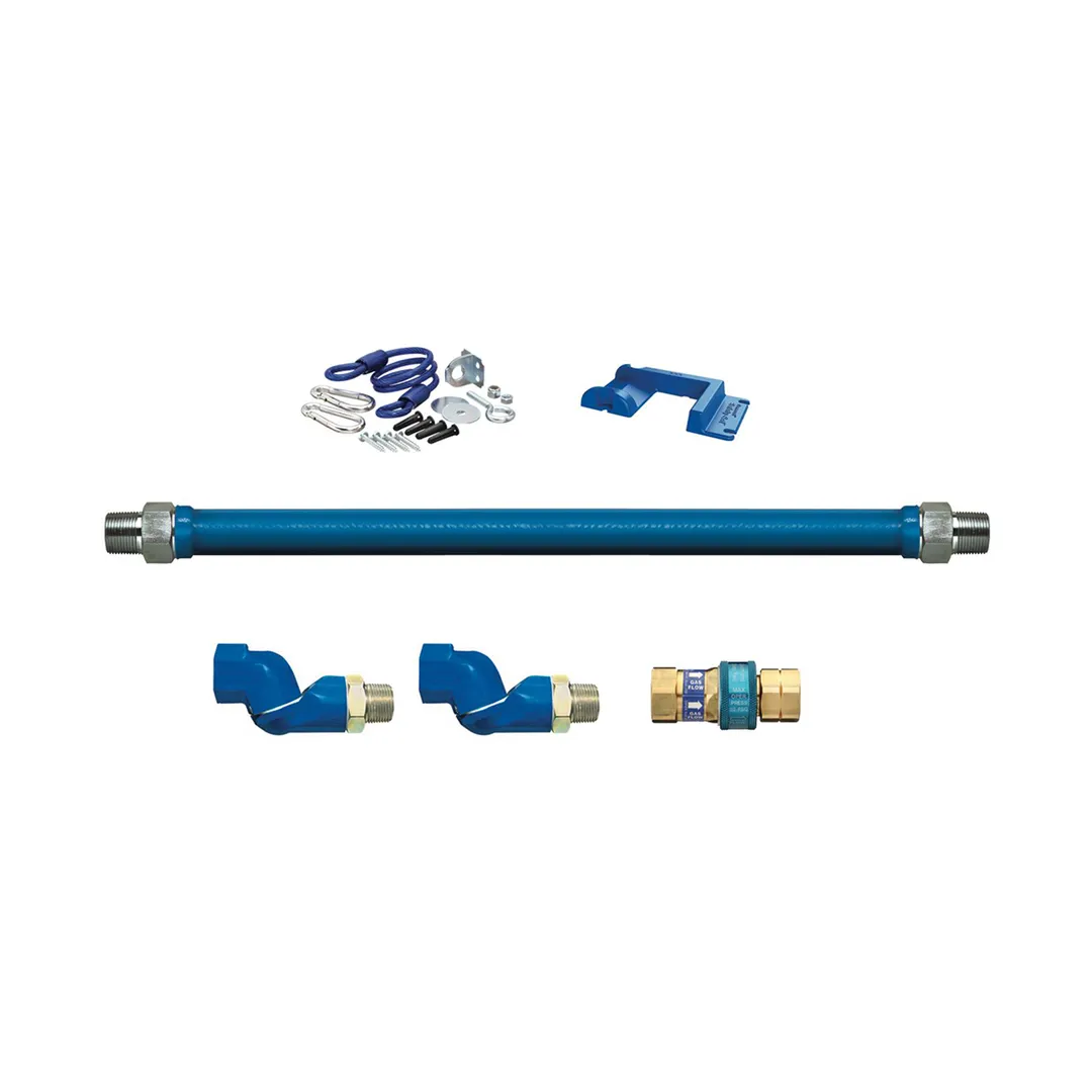 Dormont 1675BPQ2SR72PS SnapFast 72" Gas Connector Kit, Double Swivel MAX, Safety Set, 3/4" Dia