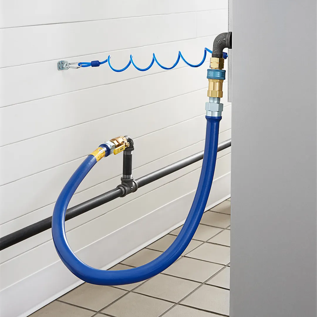 Dormont 1675KIT48 Deluxe SnapFast 48" Gas Connector Kit, Two Elbows, Restraining Cable, 3/4" Dia
