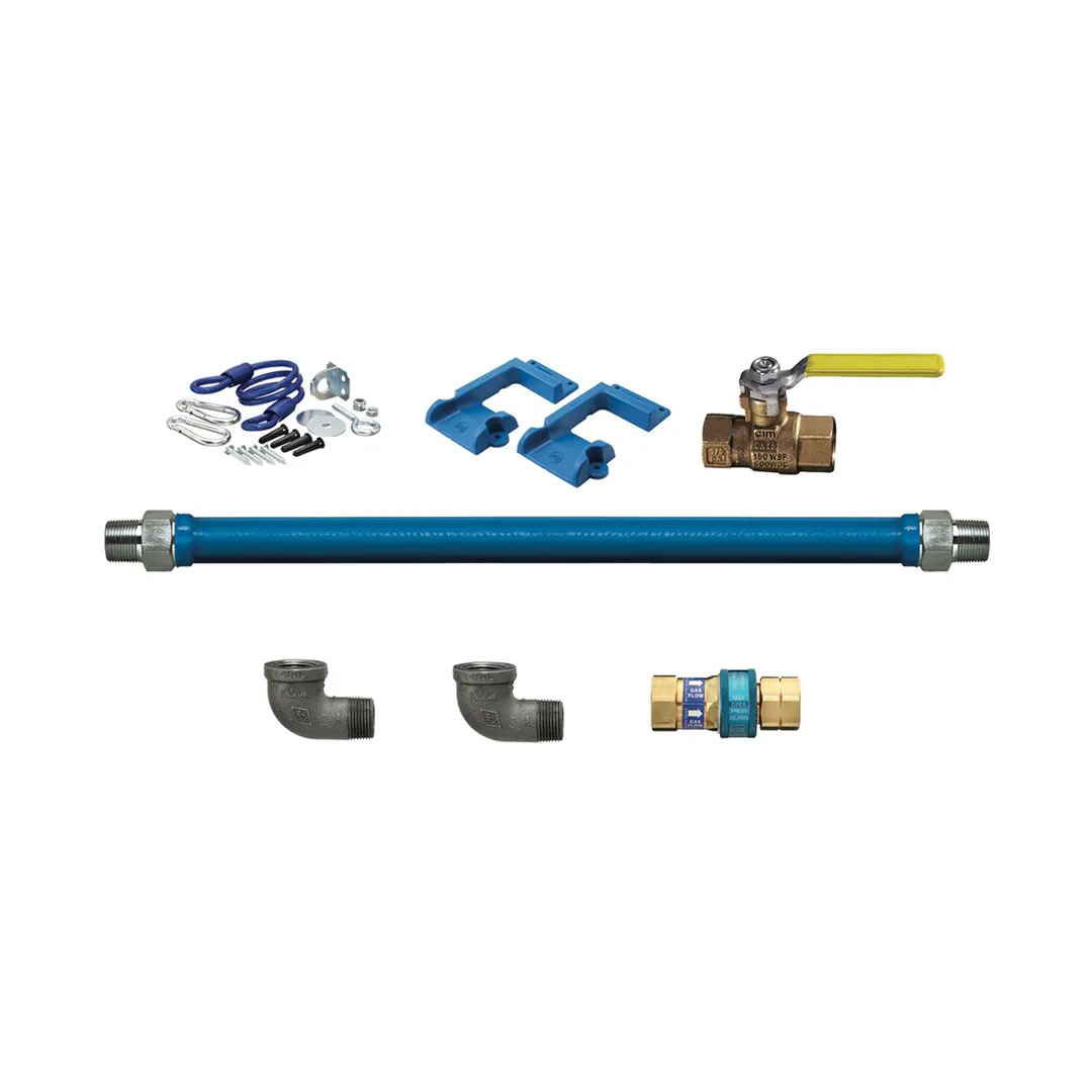 Dormont 1675KIT48PS Deluxe SnapFast 48" Gas Connector Kit w/ Safety Set, 3/4" Diameter