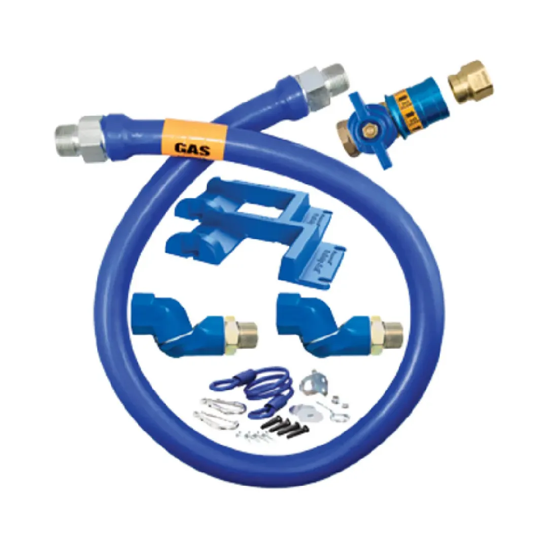Dormont 1675KITCF2S24PS Deluxe Safety Quik 24" Gas Connector Kit, Two Swivels, Safety Set, 3/4" Dia