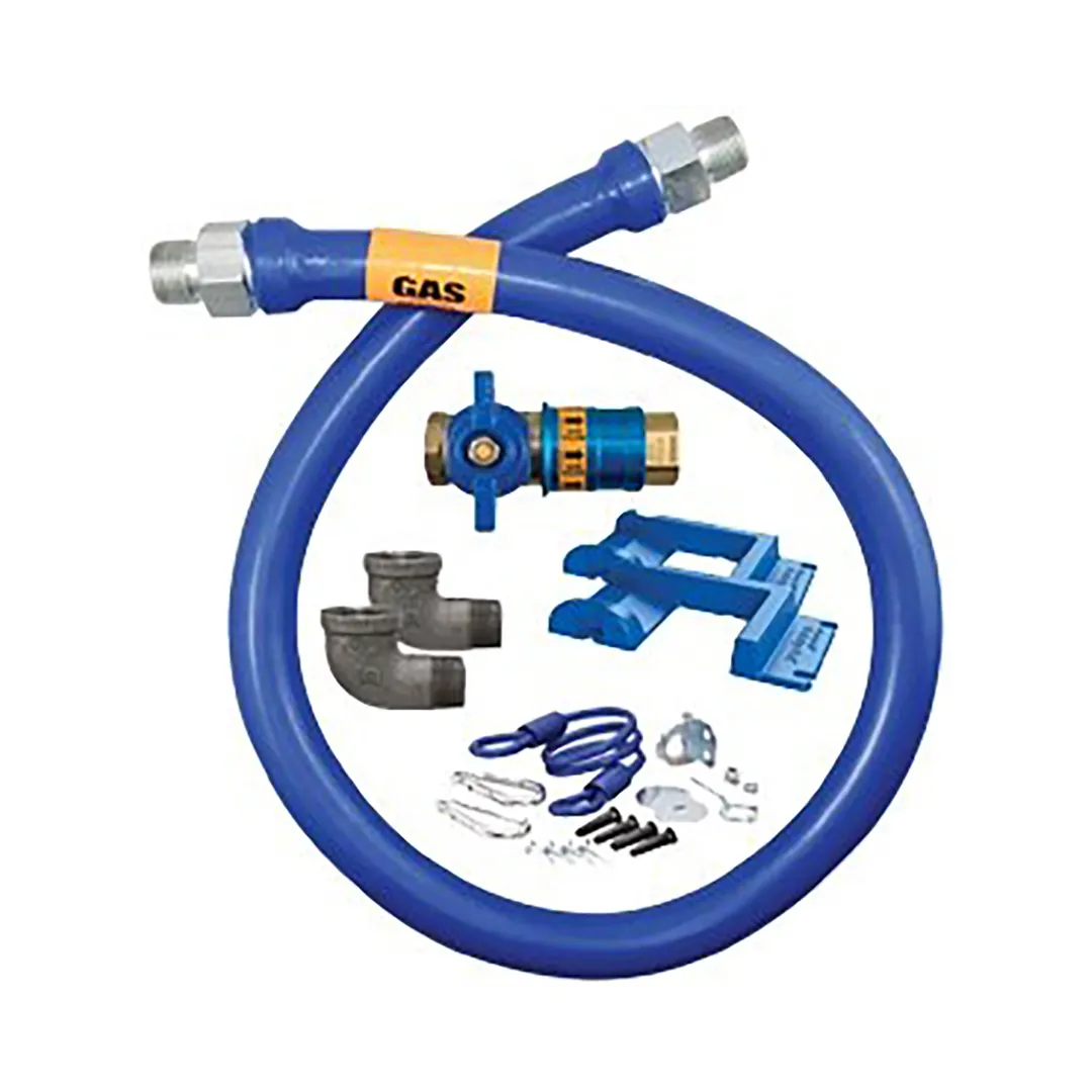 Dormont 1675KITCF48PS Deluxe Safety Quik 48" Gas Connector Kit, Two Elbows, Safety Set, 3/4" Dia