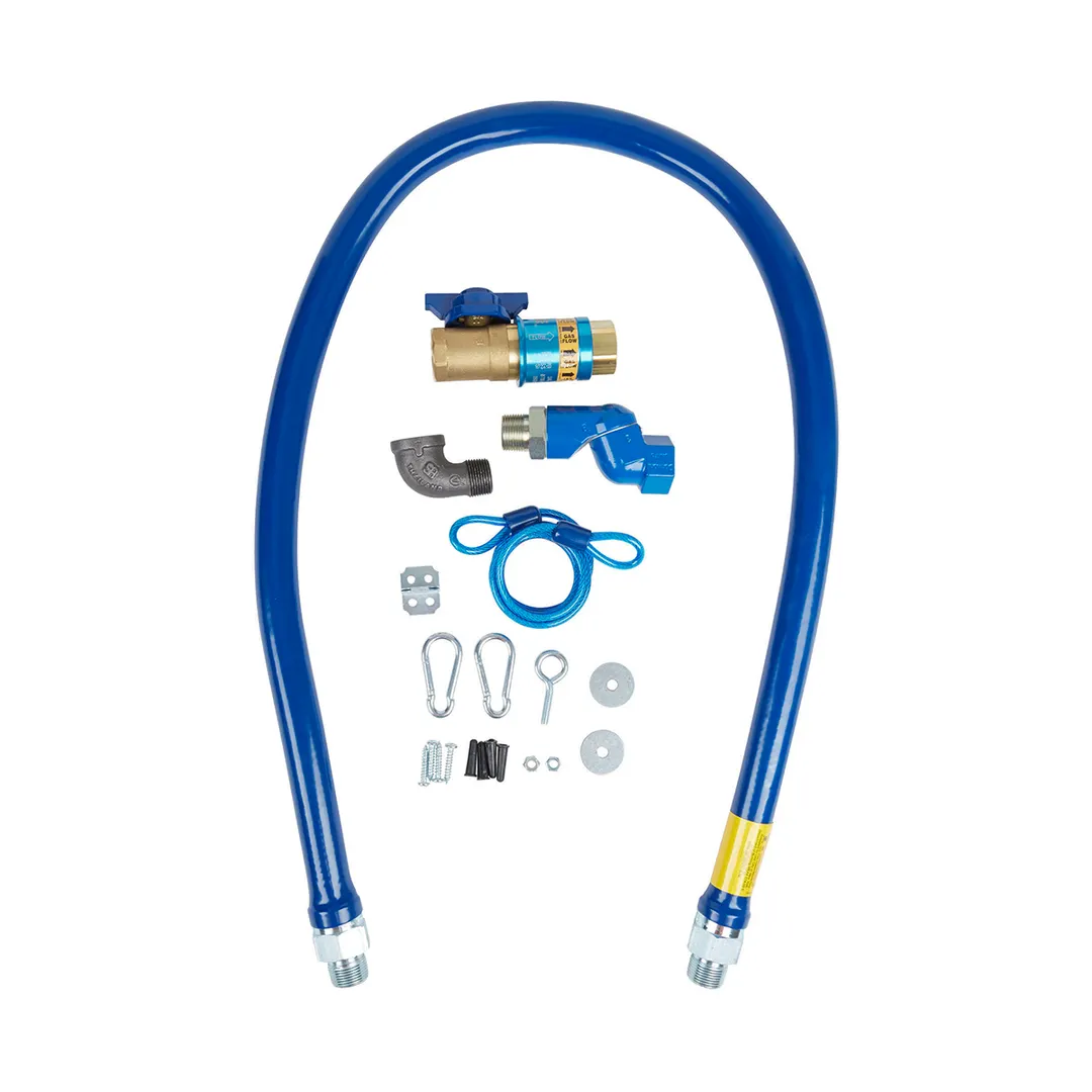 Dormont 1675KITCFS60 Deluxe Safety Quik 60" Gas Connector Kit, Swivel MAX, Elbow, Restraining Cable