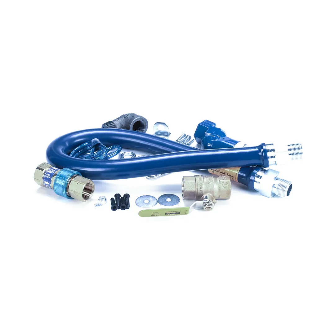 Dormont 1675KITS36 Deluxe SnapFast 36" Gas Connector Kit, Swivel MAX, Elbow, Restraining Cable, 3/4" Dia