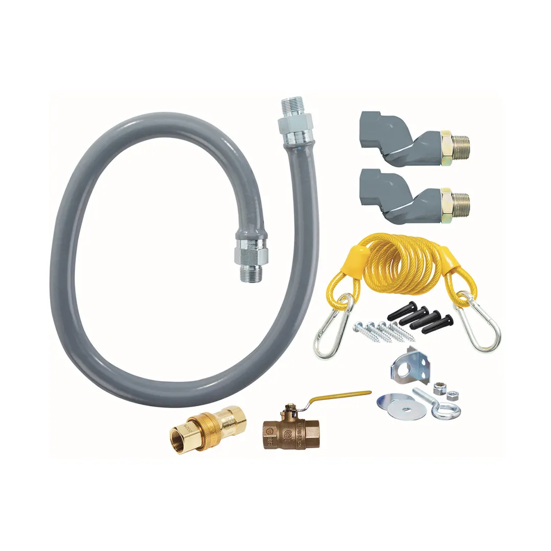 Dormont CANRG502S60 60" ReliaGuard Foodservice Gas Connector Kit w/ SwivelGuard and Quick Disconnect