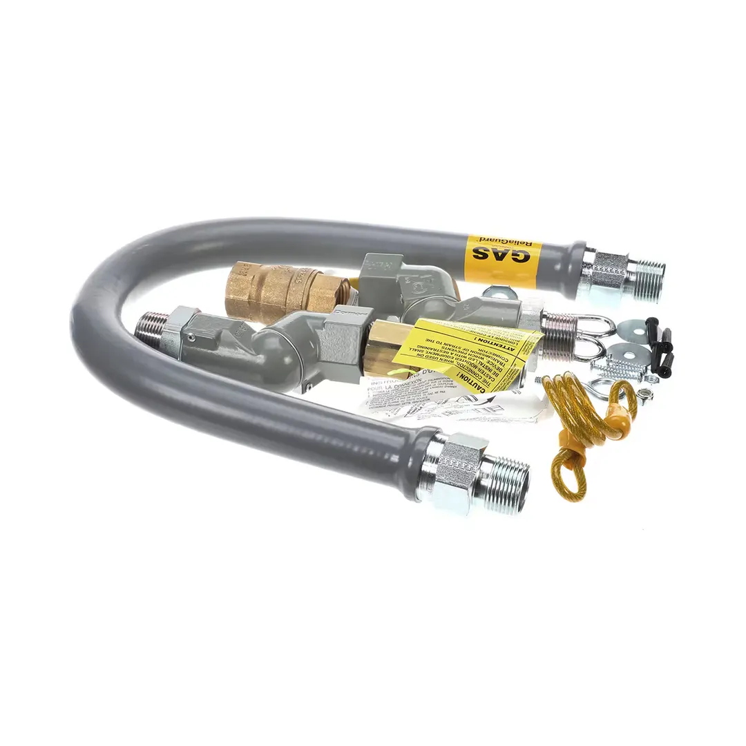 Dormont RG1002S36 36" ReliaGuard Foodservice 1" Gas Connector Kit, (2) SwivelGuard & Quick Disconnect