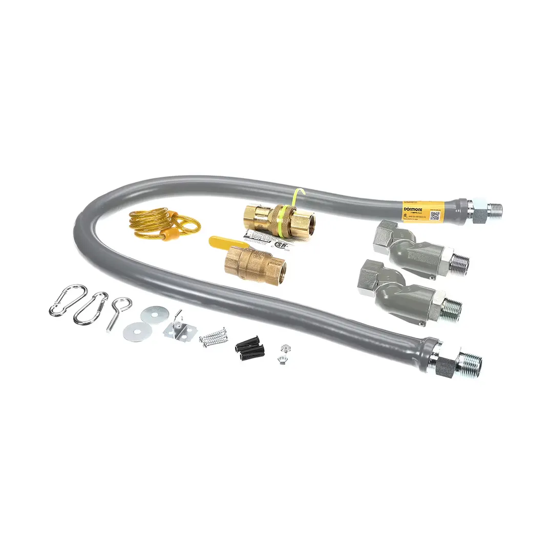 Dormont RG752S48 ReliaGuard 48" Gas Connector Kit, (2) SwivelGuard, Quick Disconnect, 3/4" Diameter