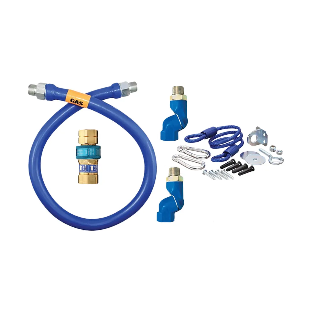 Dormont 1650BPQ2SR36 SnapFast 36" Gas Connector Kit, Two Swivel MAX, Restraining Cable, 1/2" Dia.