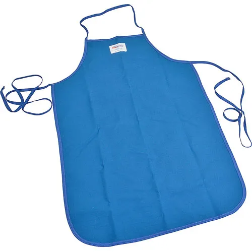 AllPoints 1331199 Bib Apron – 36" Blue Nomex® Flame‑Resistant, VaporGuard™ Protection, Washable, NSF