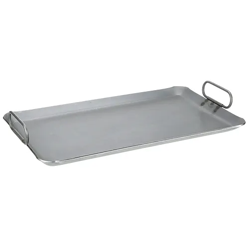 AllPoints 761273 Griddle, 20" x 12" Steel, Fits 2 Gas/Electric Burners, High Lip, NSF Certified