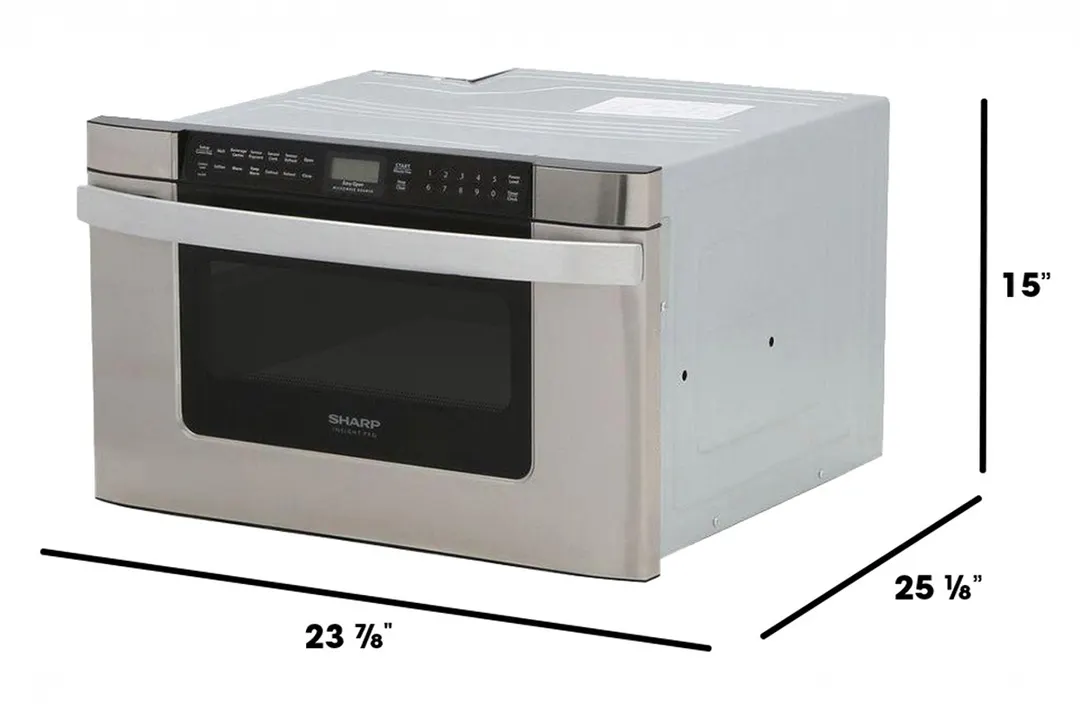 Sharp KB6524PSY 24" 950 Watt Microwave Drawer Oven, 1.2 Cu. Ft., Touch Control, S. Steel, 120V
