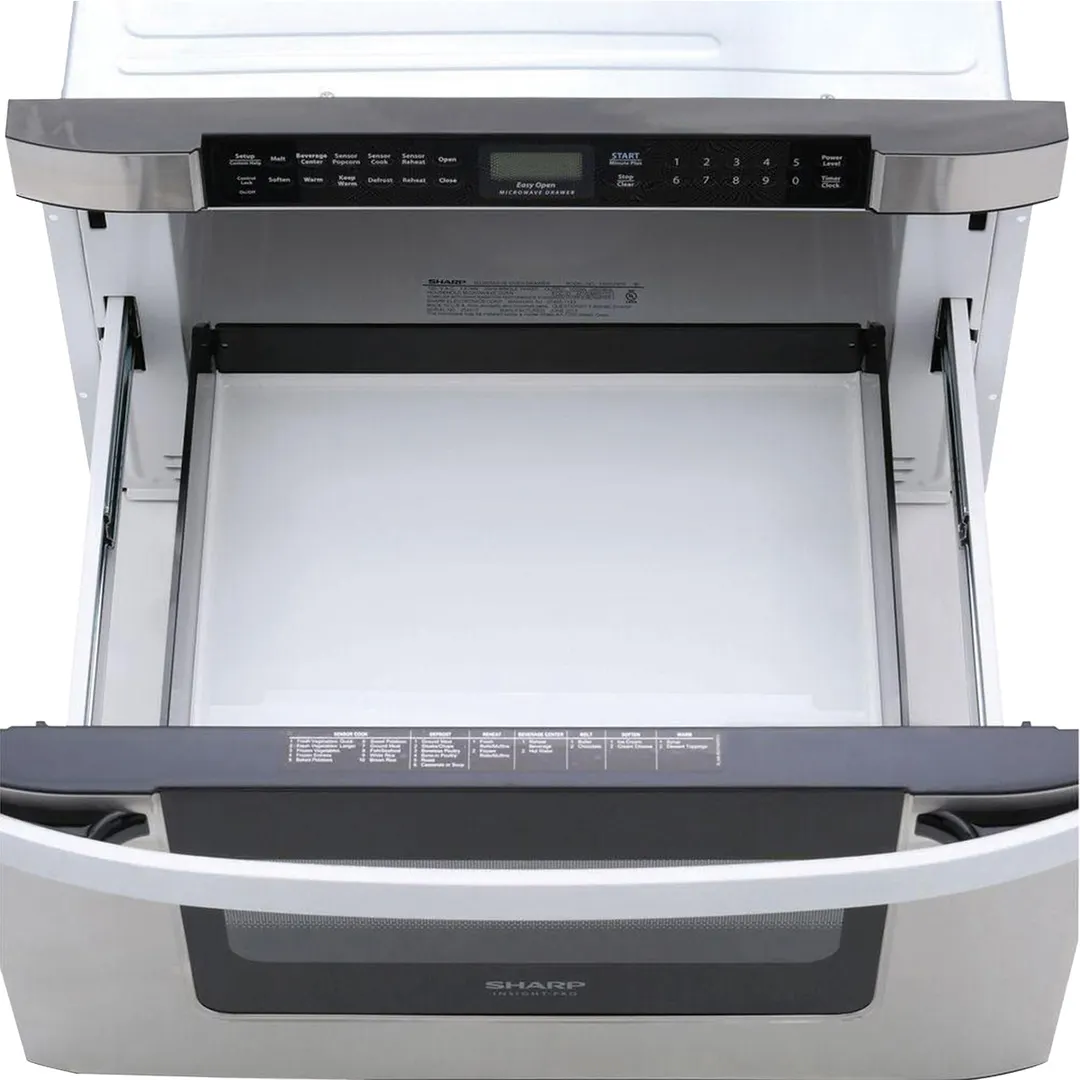 Sharp KB6524PSY 24" 950 Watt Microwave Drawer Oven, 1.2 Cu. Ft., Touch Control, S. Steel, 120V