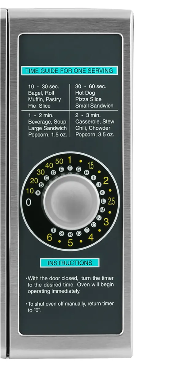 Sharp R-21LCFS 1000W Medium Duty Commercial Microwave Oven, Dial Control, 120V