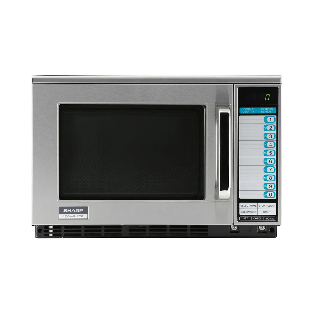 Sharp R-22GTF 1200W Heavy Duty Commercial Microwave Oven, 0.70 Cu Ft, Touch Control, 120V