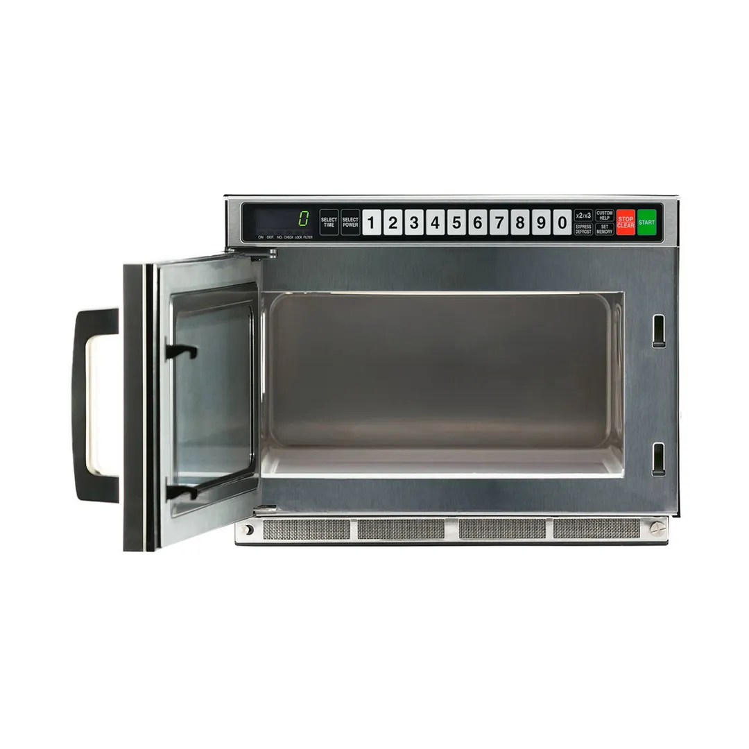 Sharp R-CD1800M 1800W TwinTouch Commercial Microwave Oven, 0.75 Cu Ft, Stainless Steel, 230-208V