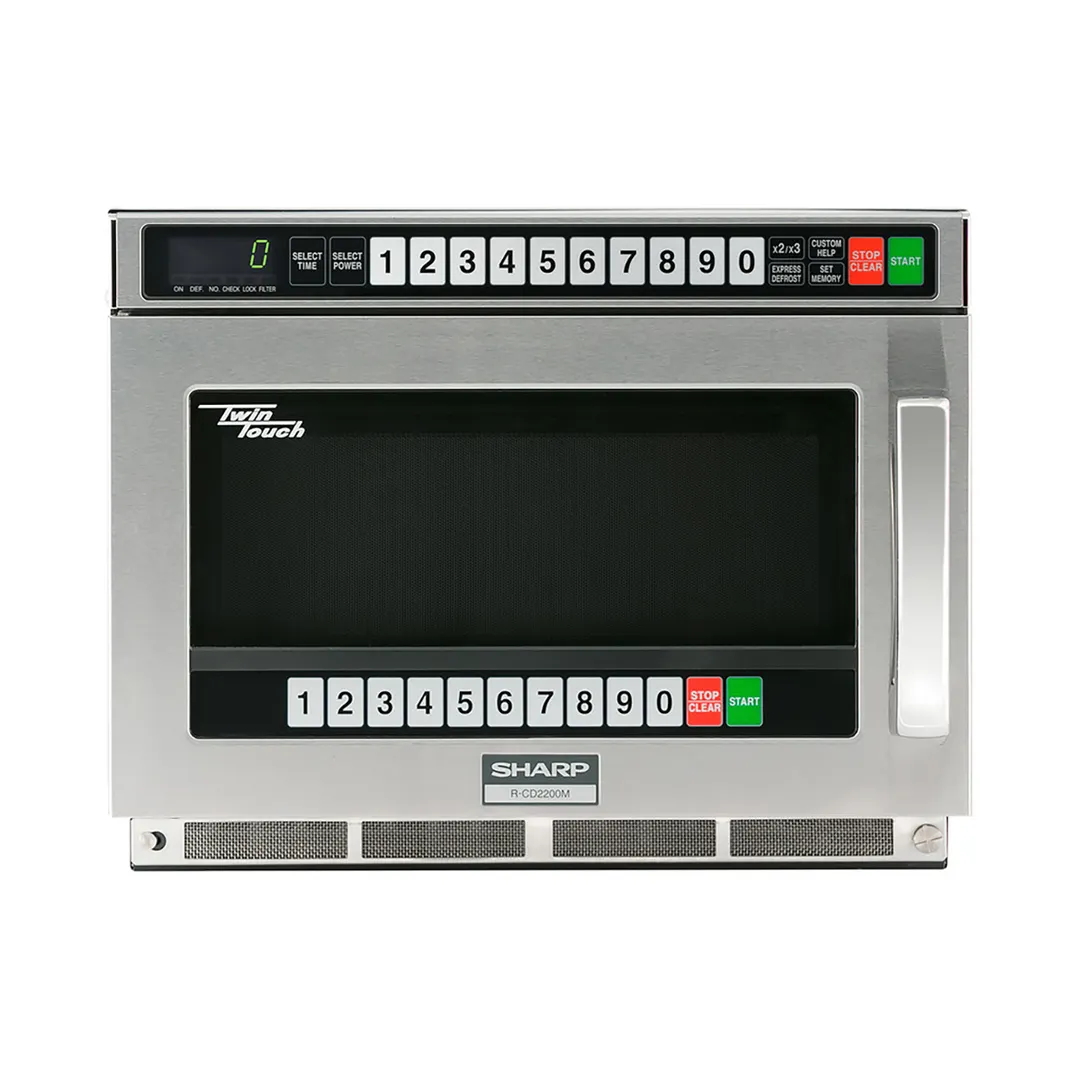 Sharp R-CD2200M 2200W TwinTouch Commercial Microwave Oven, Touch Panel Control, 208/230V