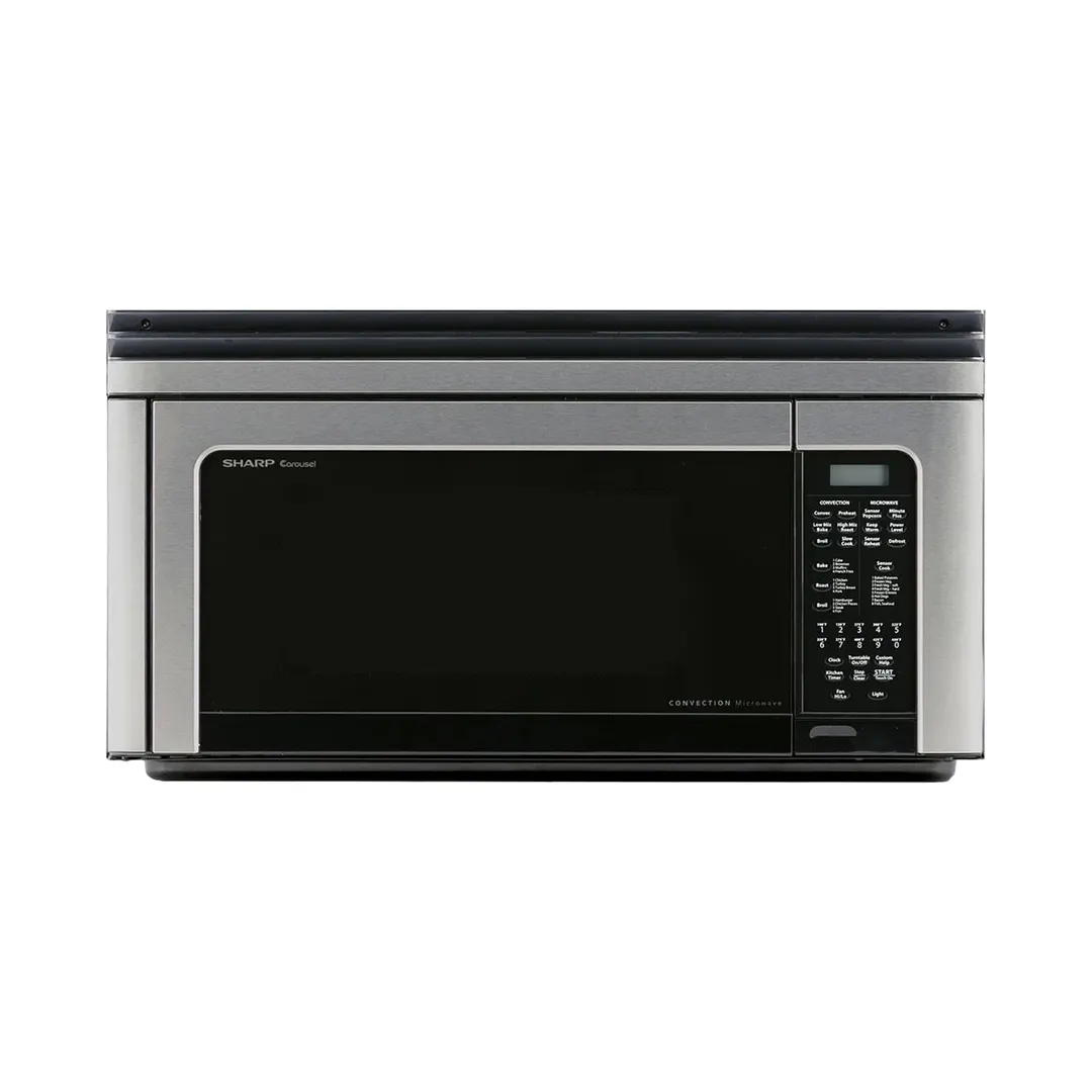 Sharp R1881LSY 30" Carousel Over Range 850 Watt Convection Microwave Oven, 1.1 Cu. Ft., 120V