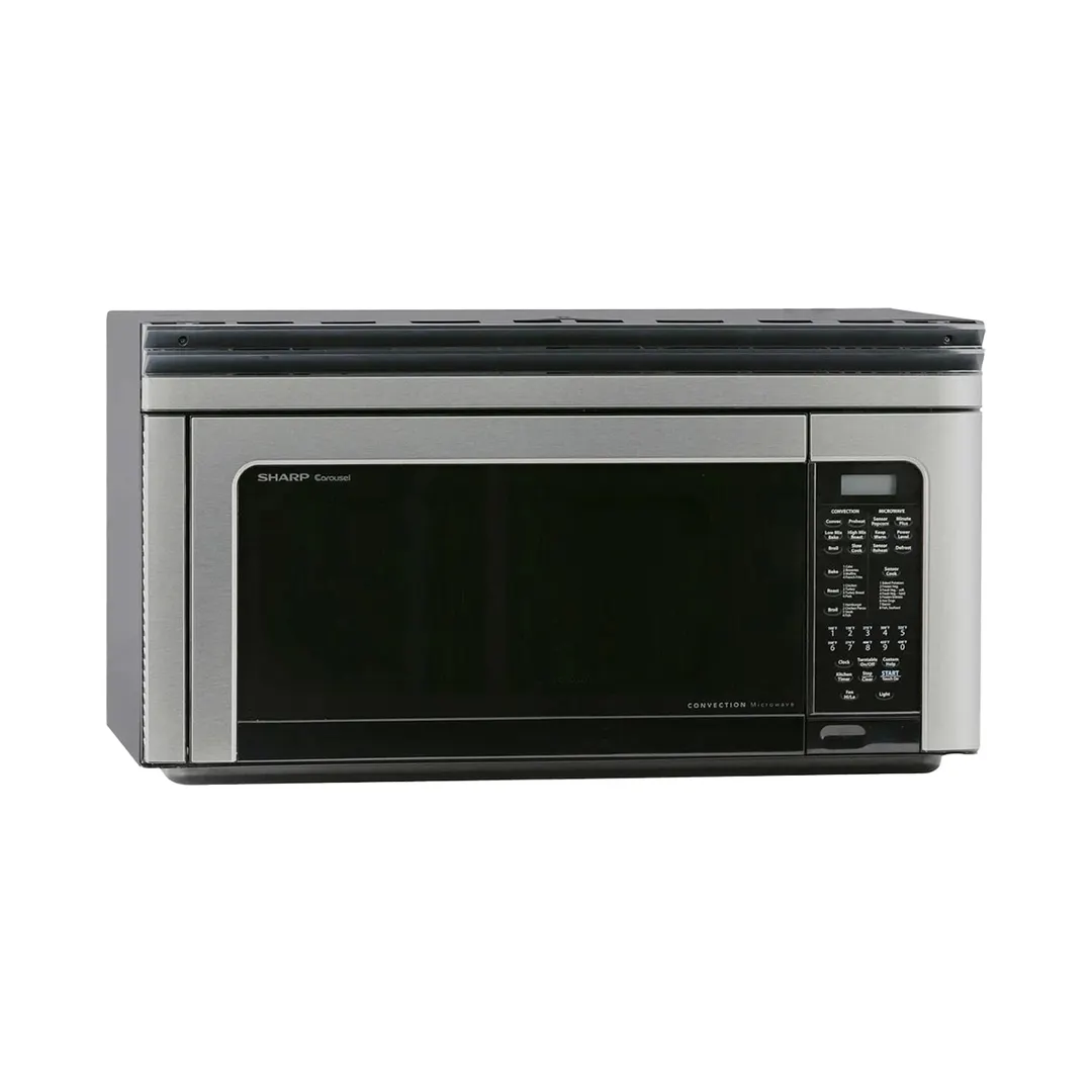 Sharp R1881LSY 30" Carousel Over Range 850 Watt Convection Microwave Oven, 1.1 Cu. Ft., 120V
