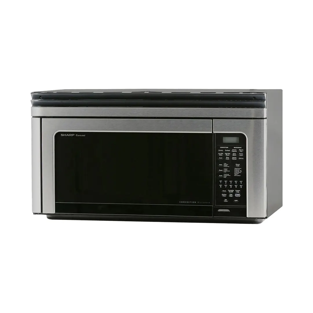Sharp R1881LSY 30" Carousel Over Range 850 Watt Convection Microwave Oven, 1.1 Cu. Ft., 120V